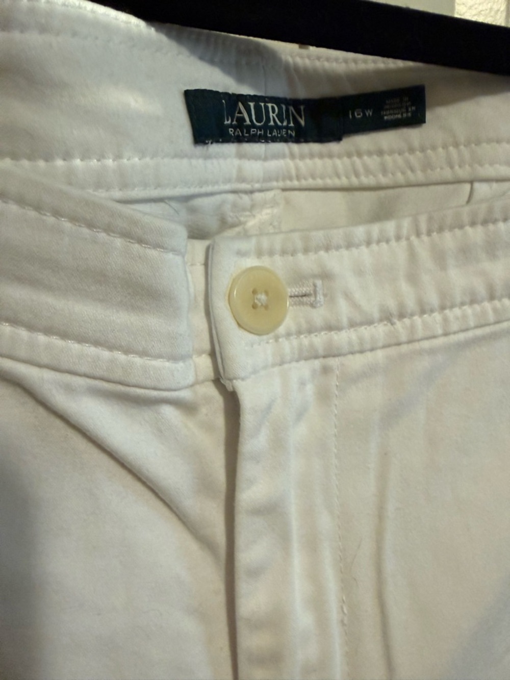 Lauren Ralph Lauren White Cropped Pant - Picture 2 of 5